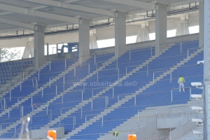 aktueller Stand der KSC-Wildparkstadion-Bauarbeiten