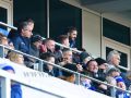 KSC vs Rostock Beiräte Holger Siegmund-Schultze, Thomas Hock, Christian Fischer und Martin Müller auf der Tribüne