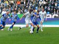 KSC vs Hansa Rostock Marcel Franke Marvin Wanitzek Und Marcel Beifus mit Damian Roßbach am Ball