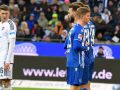 KSC vs FC Nürnberg Dzenis BUrnic und Fabian Schleusener in der Mauer