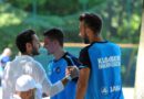 Marcel Mehlem mit Hakan Calhanoglu und Fabian Schleusener beim KSC