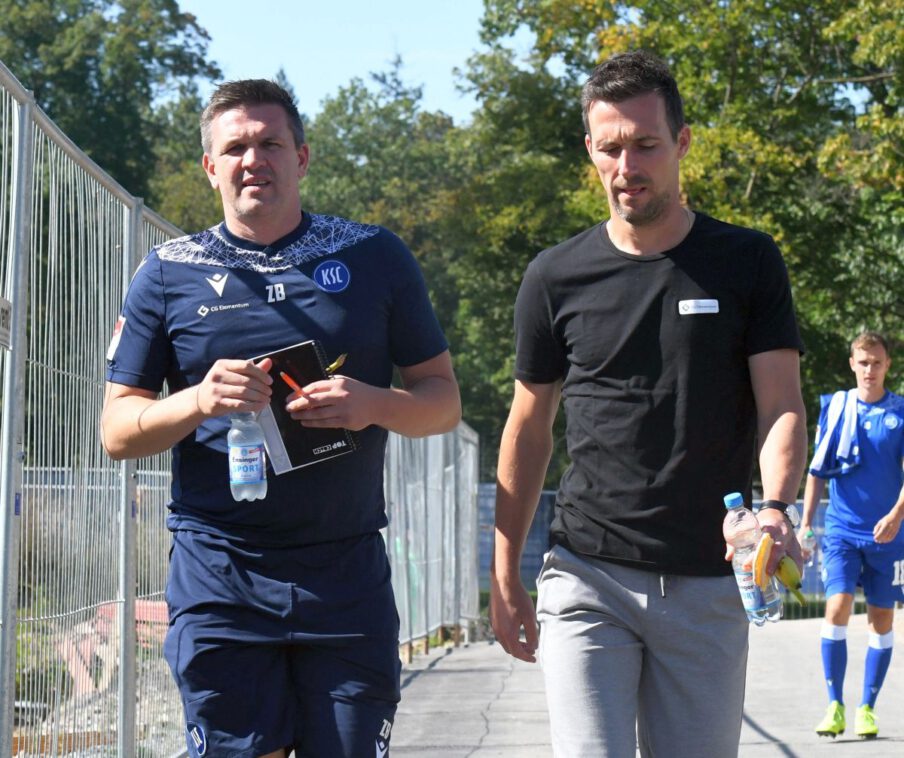 KSC-Trainerteam Christian Eichner und Zlatan Bajramovic