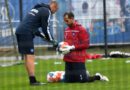 KSC-Training in der Länderspielpause Marius gersbeck und Markus Miller