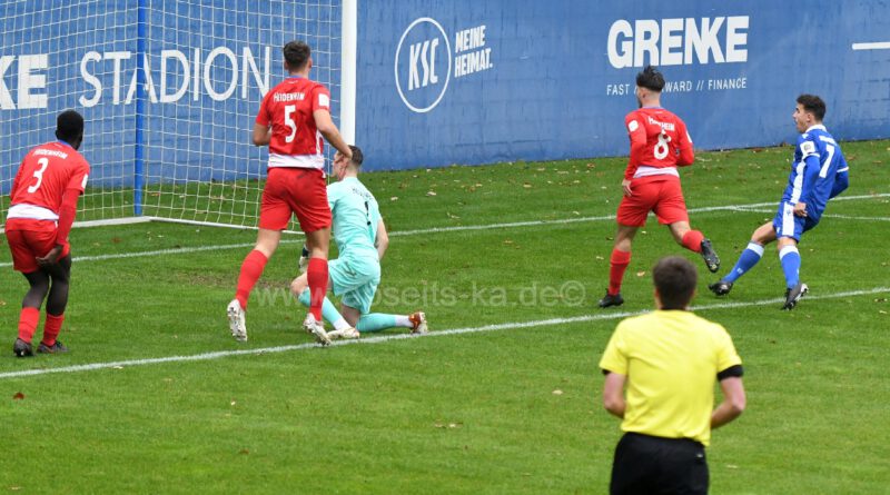 KSC-U19 gibt Führung her und holt nur einen Punkt