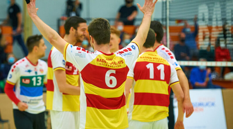 Die BADEN VOLLEYS wollen auch am Samstag ihre makellose Heimbilanz beibehalten. (Foto: Andreas Arndt)