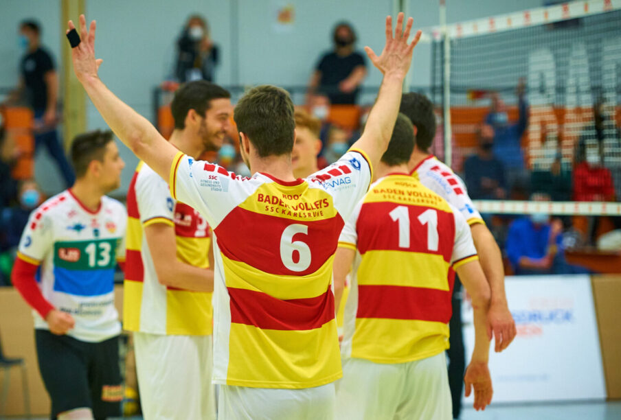Die BADEN VOLLEYS wollen auch am Samstag ihre makellose Heimbilanz beibehalten. (Foto: Andreas Arndt)