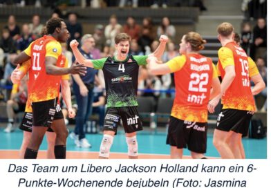 Perfektes Wochenende: BADEN VOLLEYS holen sechs Punkte in zwei Tagen