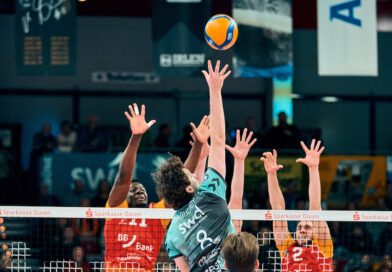 Nah dran am Satzgewinn: BADEN VOLLEYS fordern Düren phasenweise