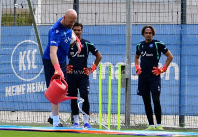 Ein Blick auf das KSC-Keeper-Training